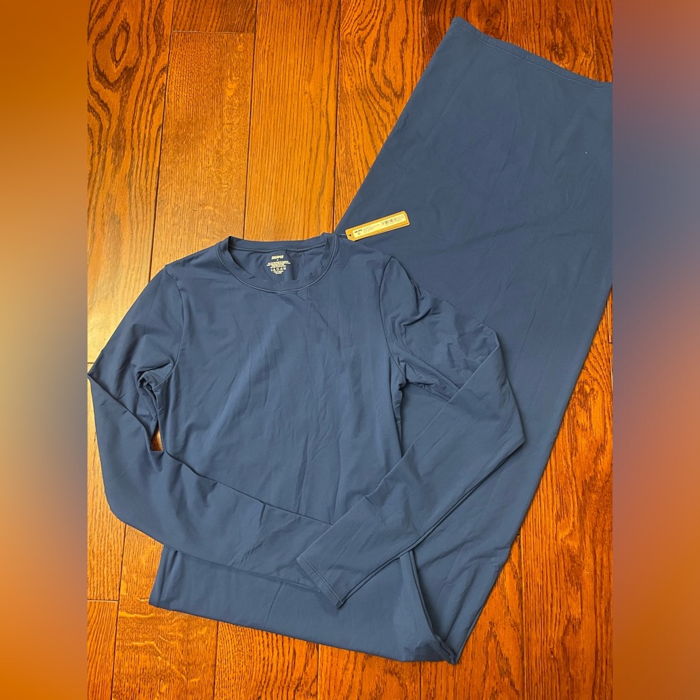 SKIMS FITS EVERYBODY CREWNECK LONG SLEEVE DRESS